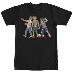 Men’s Lost Gods Halloween Pixelated Zombie Attack T-Shirt