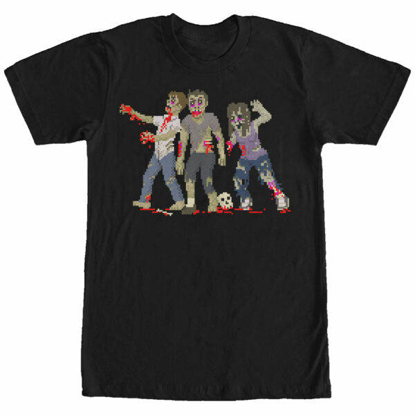 Men’s Lost Gods Halloween Pixelated Zombie Attack T-Shirt