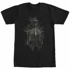 Men’s Lost Gods Halloween Skeleton Scream Henna Print T-Shirt