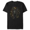 Men’s Lost Gods Halloween Skeleton and Fall Leaves T-Shirt