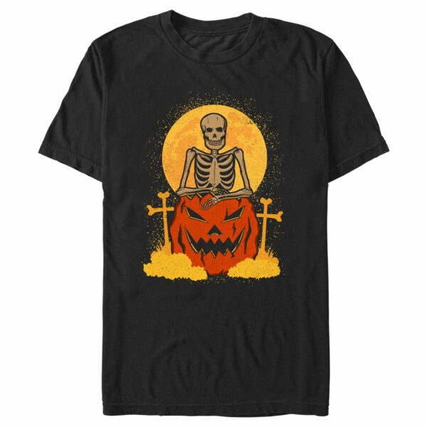 Men’s Lost Gods Halloween Skeleton and Jack-O’-Lantern T-Shirt