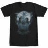 Men’s Lost Gods Halloween Skull Graveyard Face T-Shirt