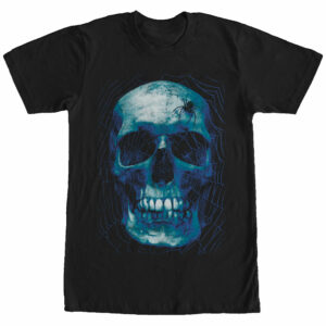 Men’s Lost Gods Halloween Spider Web Skull T-Shirt