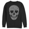 Men’s Lost Gods Lace Print Heart Skull Sweatshirt