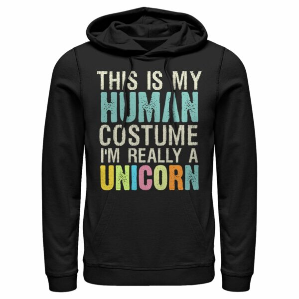 Men’s Lost Gods Unicorn in Human Costume Pull Over Hoodie