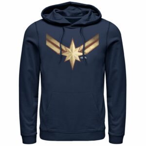 Men’s Marvel Captain Marvel Star Symbol Costume Pull Over Hoodie