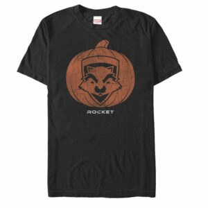 Men’s Marvel Guardians of the Galaxy Halloween Rocket Pumpkin T-Shirt