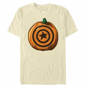 Men’s Marvel Halloween Captain America Shield Pumpkin T-Shirt