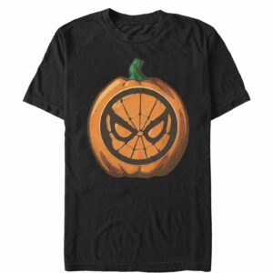 Men’s Marvel Halloween Spider-Man Mask Pumpkin T-Shirt