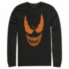 Men’s Marvel Halloween Venom Scary Face Costume Long Sleeve Shirt