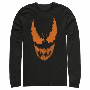 Men’s Marvel Halloween Venom Scary Face Costume Long Sleeve Shirt