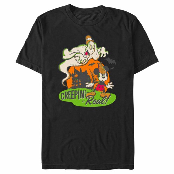 Men’s Mickey & Friends Halloween Retro Mickey Mouse Creepin’ it Real T-Shirt