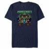 Men’s Minecraft Halloween Creeper Haunted House T-Shirt