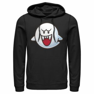 Men’s Nintendo Mario Boo Ghost Smile Pull Over Hoodie