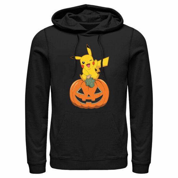 Men’s Pokemon Halloween Jack-O’-Lantern Pikachu Pull Over Hoodie