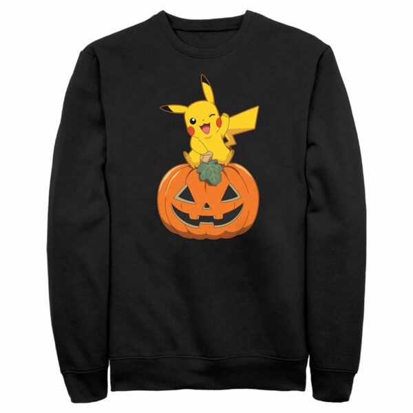 Men’s Pokemon Halloween Jack-O’-Lantern Pikachu Sweatshirt