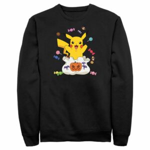 Men’s Pokemon Halloween Pikachu Candy Bag Sweatshirt