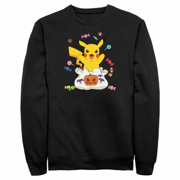 Men’s Pokemon Halloween Pikachu Candy Bag Sweatshirt