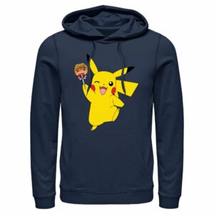 Men’s Pokemon Halloween Pikachu Jack-O’-Lantern Caramel Apple Pull Over Hoodie