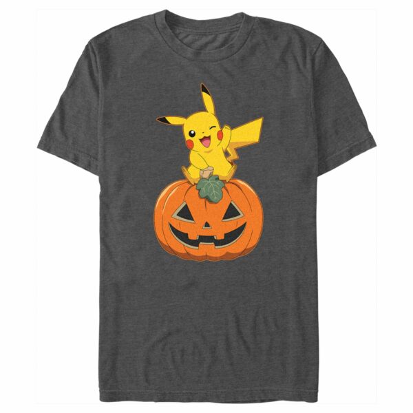 Men’s Pokemon Halloween Pikachu Jack-O’-Lantern T-Shirt