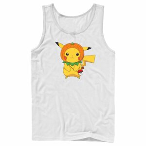 Men’s Pokemon Halloween Pumpkin Pikachu Tank Top