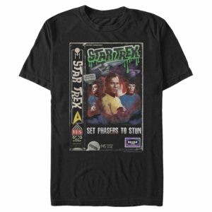 Men’s Star Trek The Original Series VHS Set Phasers to Stun T-Shirt