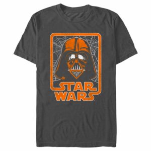 Men’s Star Wars Halloween Darth Vader Spider Webs Logo T-Shirt