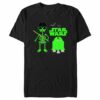 Men’s Star Wars Halloween Darth Vader and R2-D2 Green Costumes T-Shirt