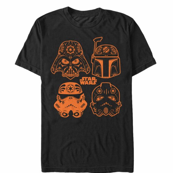 Men’s Star Wars Halloween Sugar Villains Helmets T-Shirt