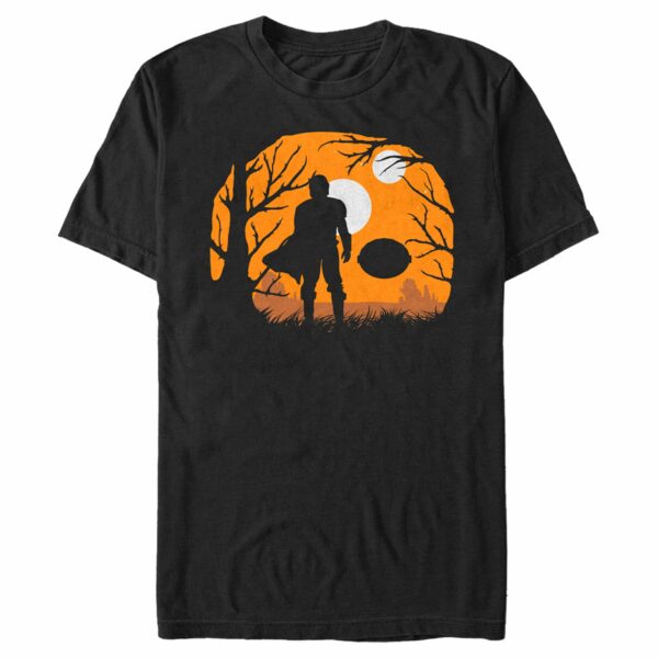 Men’s Star Wars The Mandalorian Halloween Din Djarin Haunting Galaxy T-Shirt