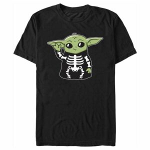 Men’s Star Wars The Mandalorian Halloween Grogu Skeleton Costume T-Shirt