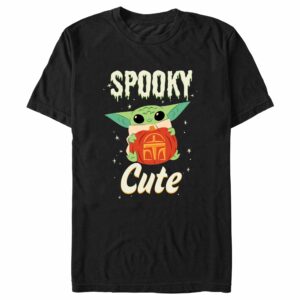 Men’s Star Wars The Mandalorian Halloween Grogu Spooky Cute Pumpkin T-Shirt