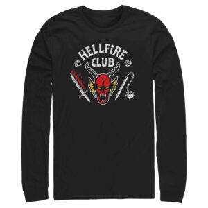 Men’s Stranger Things Hellfire Club Costume Long Sleeve Shirt