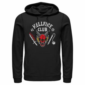 Men’s Stranger Things Hellfire Club Costume Pull Over Hoodie