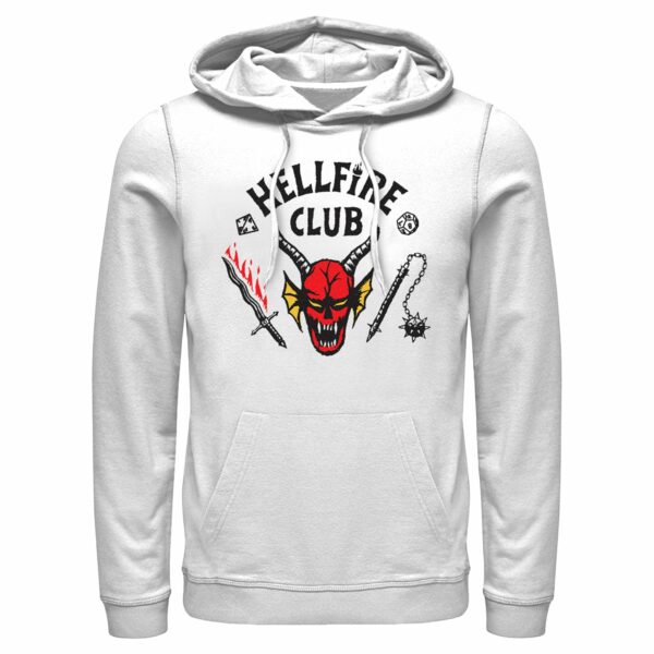 Men’s Stranger Things Welcome to the Hellfire Club Pull Over Hoodie