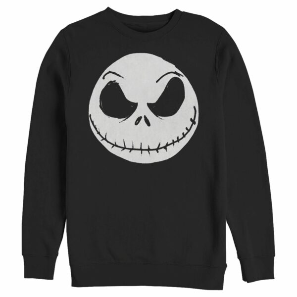 Men’s The Nightmare Before Christmas Halloween Jack Skellington Big Face Sweatshirt