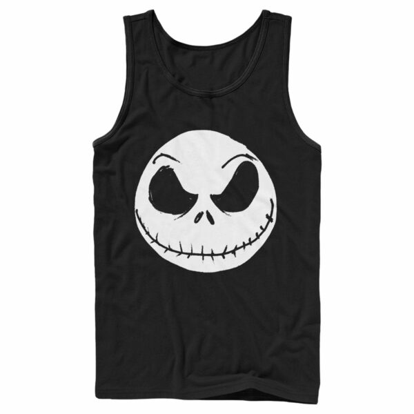 Men’s The Nightmare Before Christmas Halloween Jack Skellington Big Face Tank Top