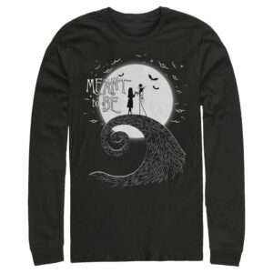 Men’s The Nightmare Before Christmas Halloween Jack Skellington Sally Meant to Be Long Sleeve Shirt