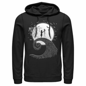 Men’s The Nightmare Before Christmas Halloween Jack Skellington Sally Meant to Be Pull Over Hoodie