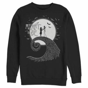 Men’s The Nightmare Before Christmas Halloween Jack Skellington Sally Meant to Be Sweatshirt