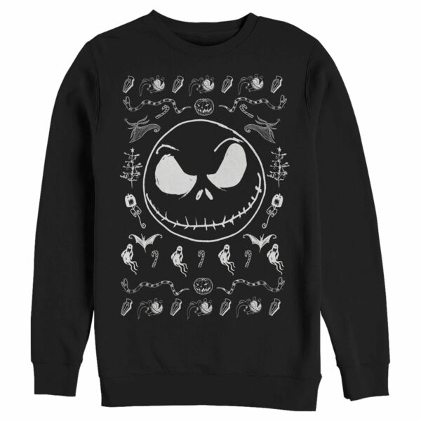 Men’s The Nightmare Before Christmas Halloween Jack Skellington Sweater Print Sweatshirt