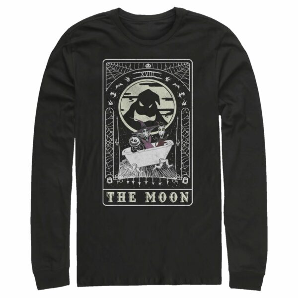 Men’s The Nightmare Before Christmas Halloween Oogie Boogie and his Boys Moon Tarot Card Long Sleeve Shirt