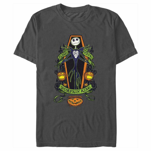 Men’s The Nightmare Before Christmas Jack Long Live Pumpkin King Coffin T-Shirt