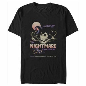 Men’s The Nightmare Before Christmas Jack Retro Movie Poster T-Shirt