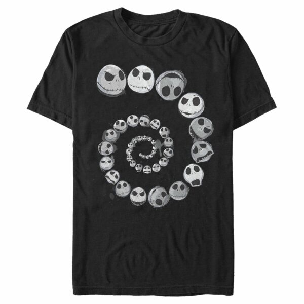 Men’s The Nightmare Before Christmas Jack Skellington Faces Spiral T-Shirt