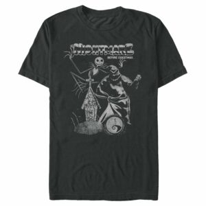 Men’s The Nightmare Before Christmas Jack and Oogie Boogie Distressed T-Shirt