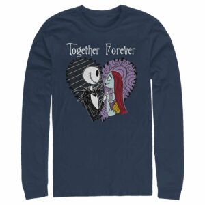 Men’s The Nightmare Before Christmas Jack and Sally Together Forever Long Sleeve Shirt