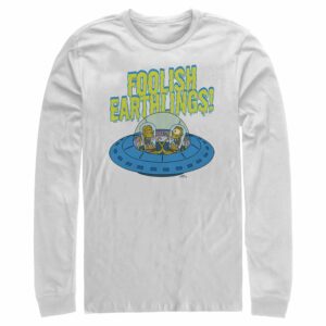 Men’s The Simpsons Foolish Earthlings Long Sleeve Shirt