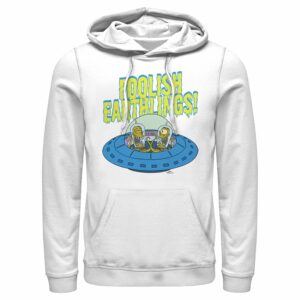 Men’s The Simpsons Foolish Earthlings Pull Over Hoodie