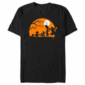 Men’s The Simpsons Halloween Silhouettes Moon T-Shirt